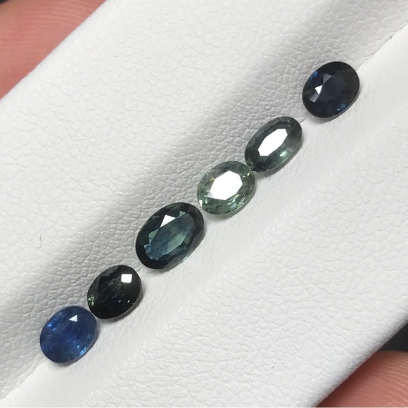 2.465 CT Natural Bi-Color Sapphire Lot. Only Heated Oval 6 Pcs Gem - Picture 3 of 17